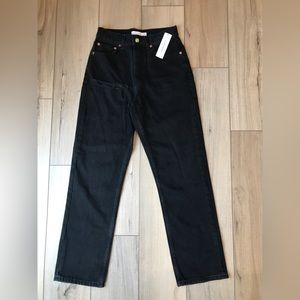 TOPSHOP Ripped Straight Leg Dad Jeans